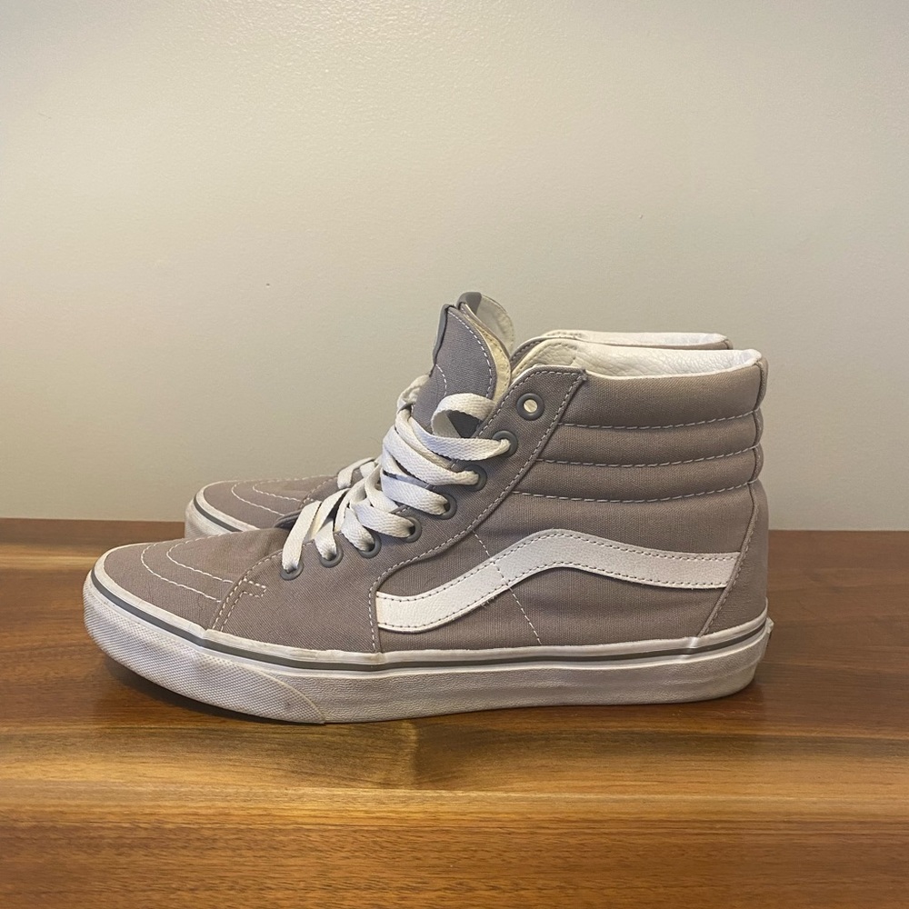 gray high top vans